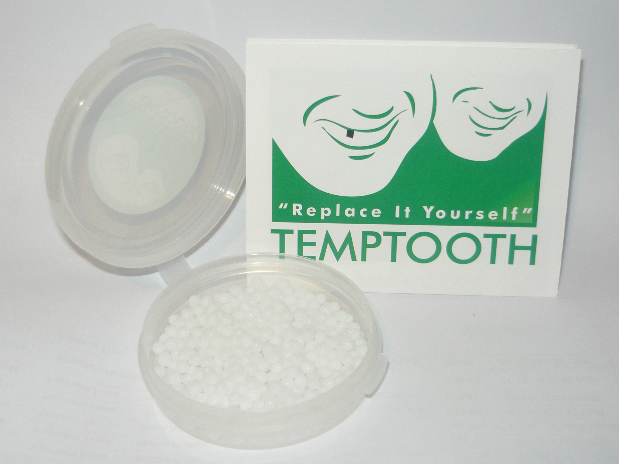 Replace a missing tooth - temporary tooth replacement you make yourself.  Now available in the UK and Europe